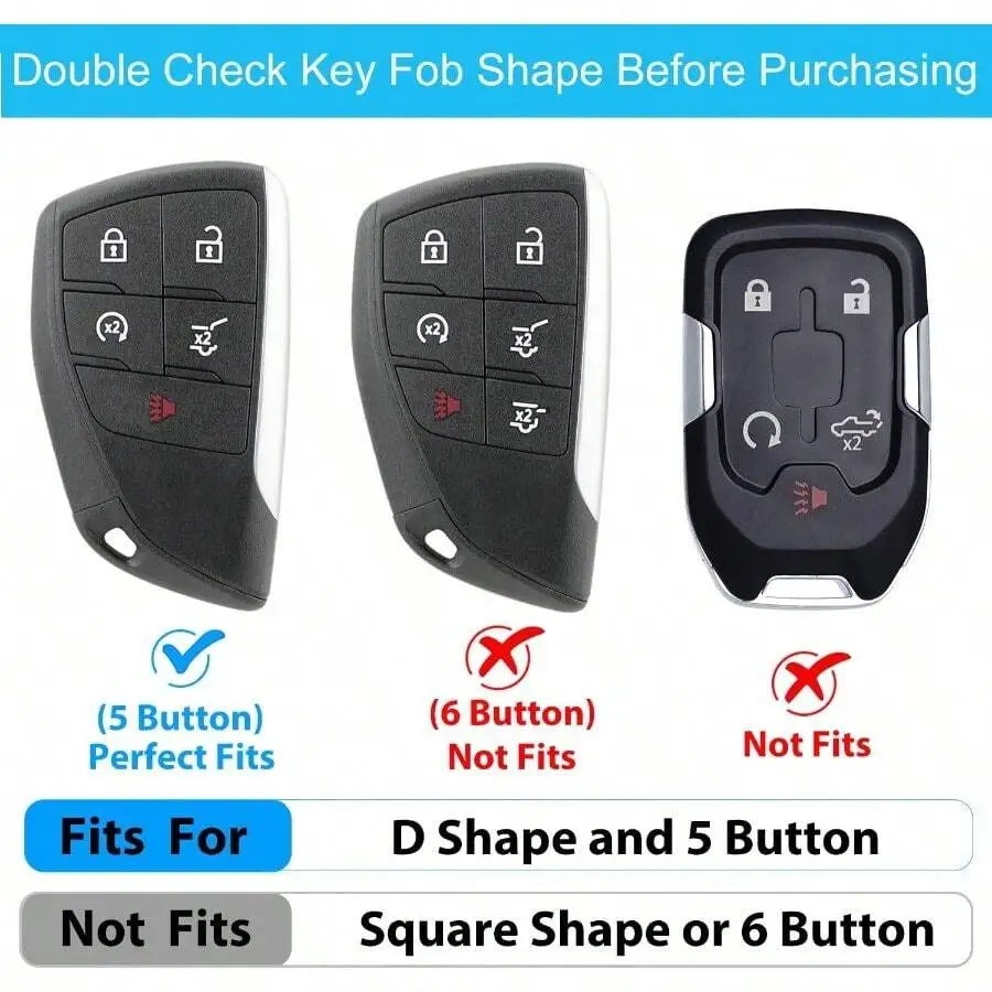 DOLLEN Soft TPU Key Fob Cover Fit For 2021-2025 2026 GMC Yukon For Chevy Sierado Tahoe Buick Full Protection Remote Key Case Wit view 2