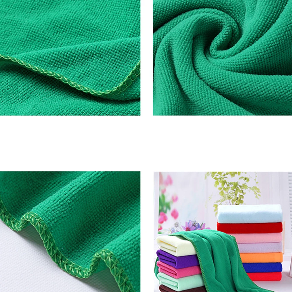 

10Pcs Microfiber Washcloths Fast Dry Absorbent Small Towels Soft Touch Face Towels 25x25cm Assorted Colors Washcloths