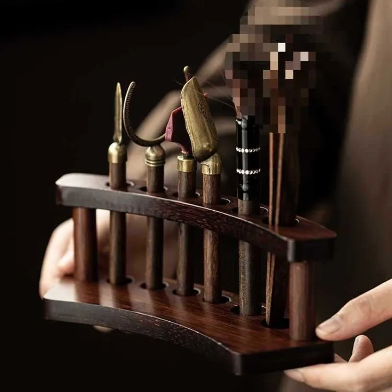 

Набор из шести предметов для чайной церемонии из цельного дерева, аксессуары для чайного сервиза кунг-фу, поднос для чайного столика, инструменты для заваривания чая, скребок для чая, полный набор