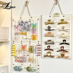 Organizador de lazos para el pelo, colgante de pared de gran capacidad, soporte para diadema, colgador de almacenamiento, accesorio para ahorro de espacio para habitación de niña