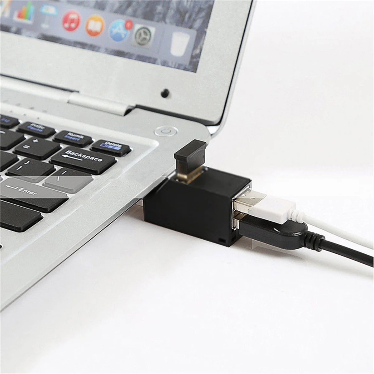 3-Port USB Hub Expansion Multi-Color Shell Plug and Play USB 2.0 Hub Splitter Adapter for Pc Laptop Hard Drives Digital Devices