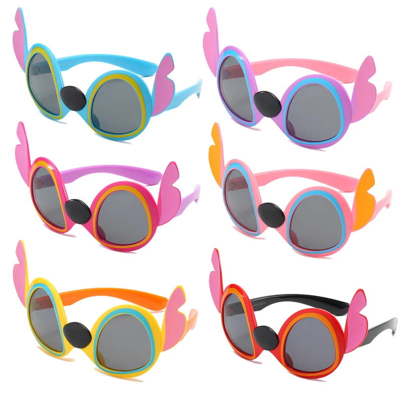 Disney Stitch Sunglasses Cartoon PVC Glasses Anime Figures Children Boys Girls Sunglasses Cute Decoration Kids Toy Gifts