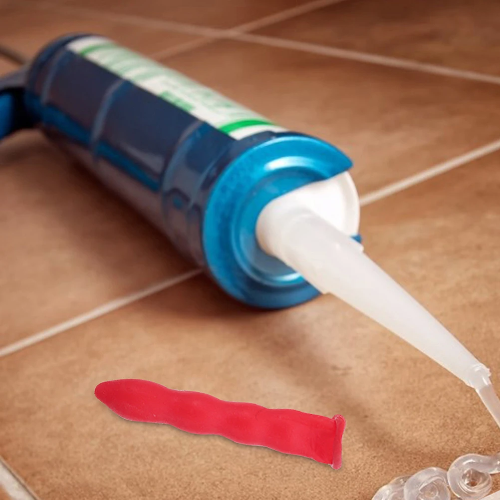 20pcs Glass Red Caulk Saving Cap For Open Caulking Tube Sealing Preserving Reusable Moisture Proof Suitable For All