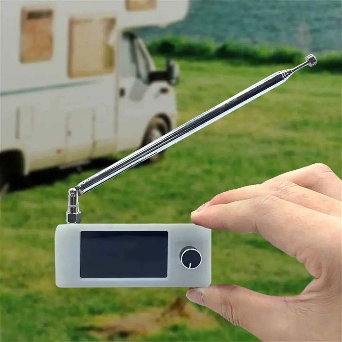 A1370Z SI4732 Pocket Radio 1.9inch IPS Screen 0.5-108mhz Pocket Mini Radio LSB USB AM FM Radio All Band Radio Receiver White Rel