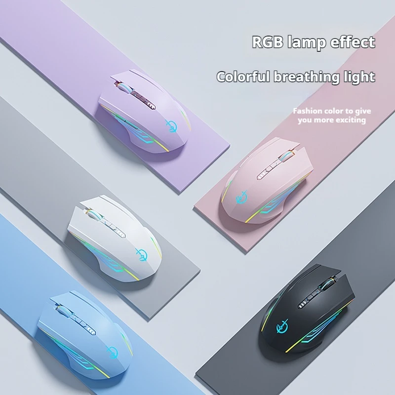 Three-mode wireless mouse Bluetooth mute silent rechargeable game E-sports macro programming mechanical wired computer general