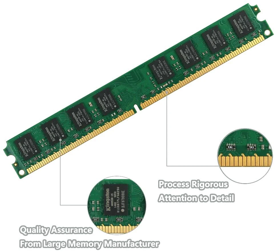 Kingston Memoria Ram DDR2 2GB 4GB(2 x2gb) Kit DIMM Memoria RAM Computer Desktop 667MHz 800Mhz PC2-5300 6400 ddr2 Memoria ram