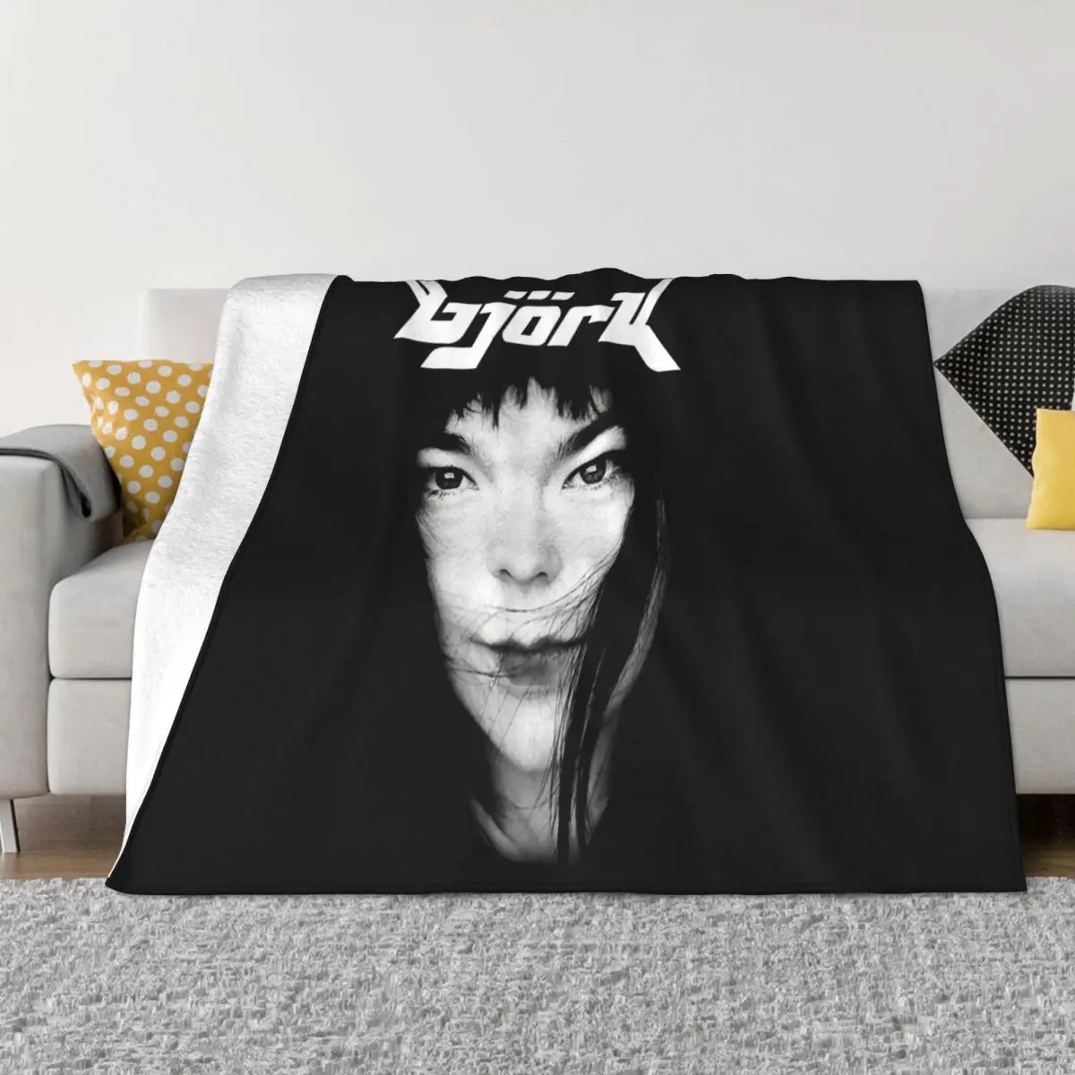 

Bjork Bjork Pop Music Icelandic Singer Logo New Black Unisex Df309 Top Present Throw Blanket