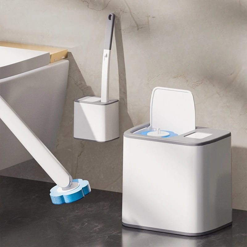 

Щетка для унитаза с автоматическим отверстием крышки, одноразовый сменный комплект для чистки головки с удлиненной ручкой