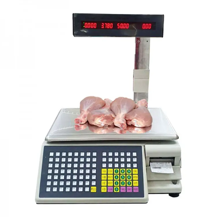 Weighing 30kg All-In -One Pos System Weighing Fruit Scale With Receipt Printer for Supermarket