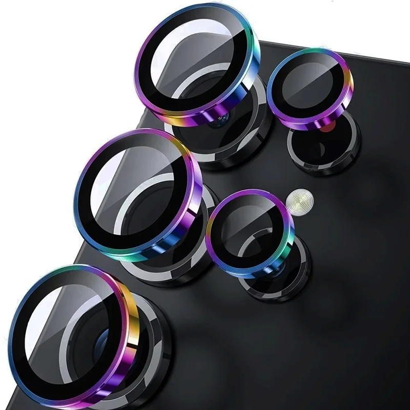 Metal Tempered Glass HD Camera Lens Protector For Samsung Galaxy S24 S23 Plus Ultra FE Transparent Anti Scratch Protective Film
