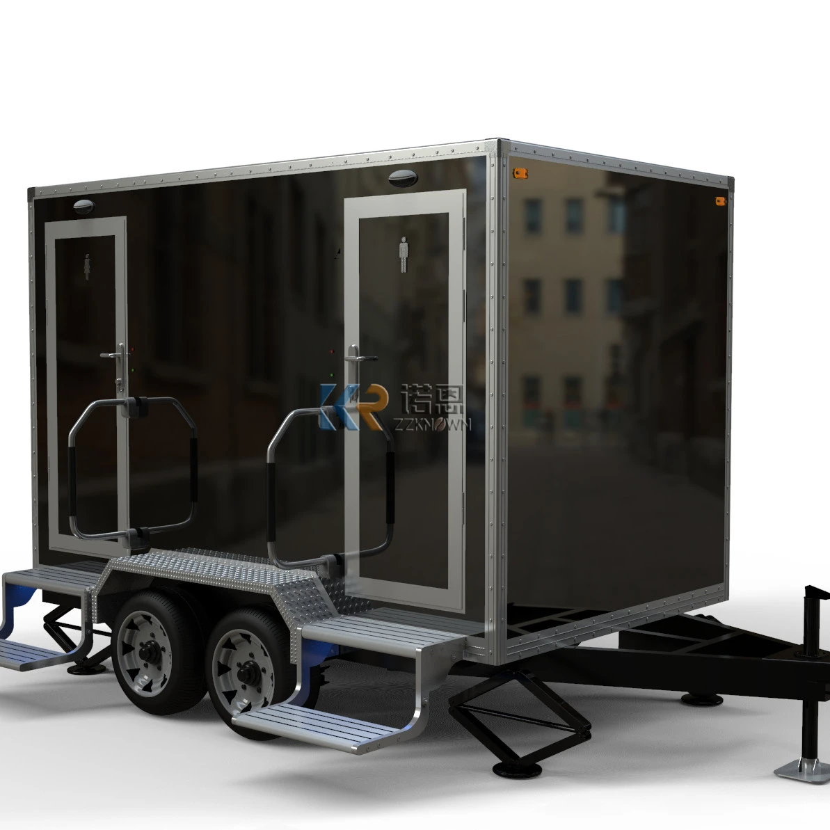 3 station Luxury Restroom Toilets and Shower Outdoor Bathroom Trailer Toilet Mobile Portable Toilet or Trailer For Sale