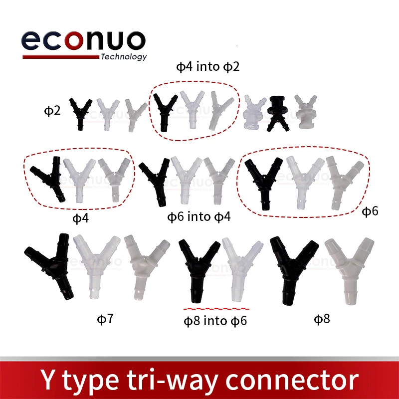 20pcs Y Shape Ink Tube Connector Set for Epson XP600 DX5 DX7 Eco Solvent UV Hose Joint Tube Connecting Pipe Eco-Friendly Printer