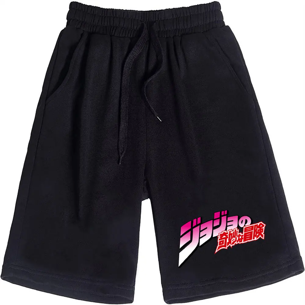 

Summer Black Grey JoJo Bizarre Adventure Print Shorts Man Woman Loose Casual Short Homme Pants Ropa Hombre