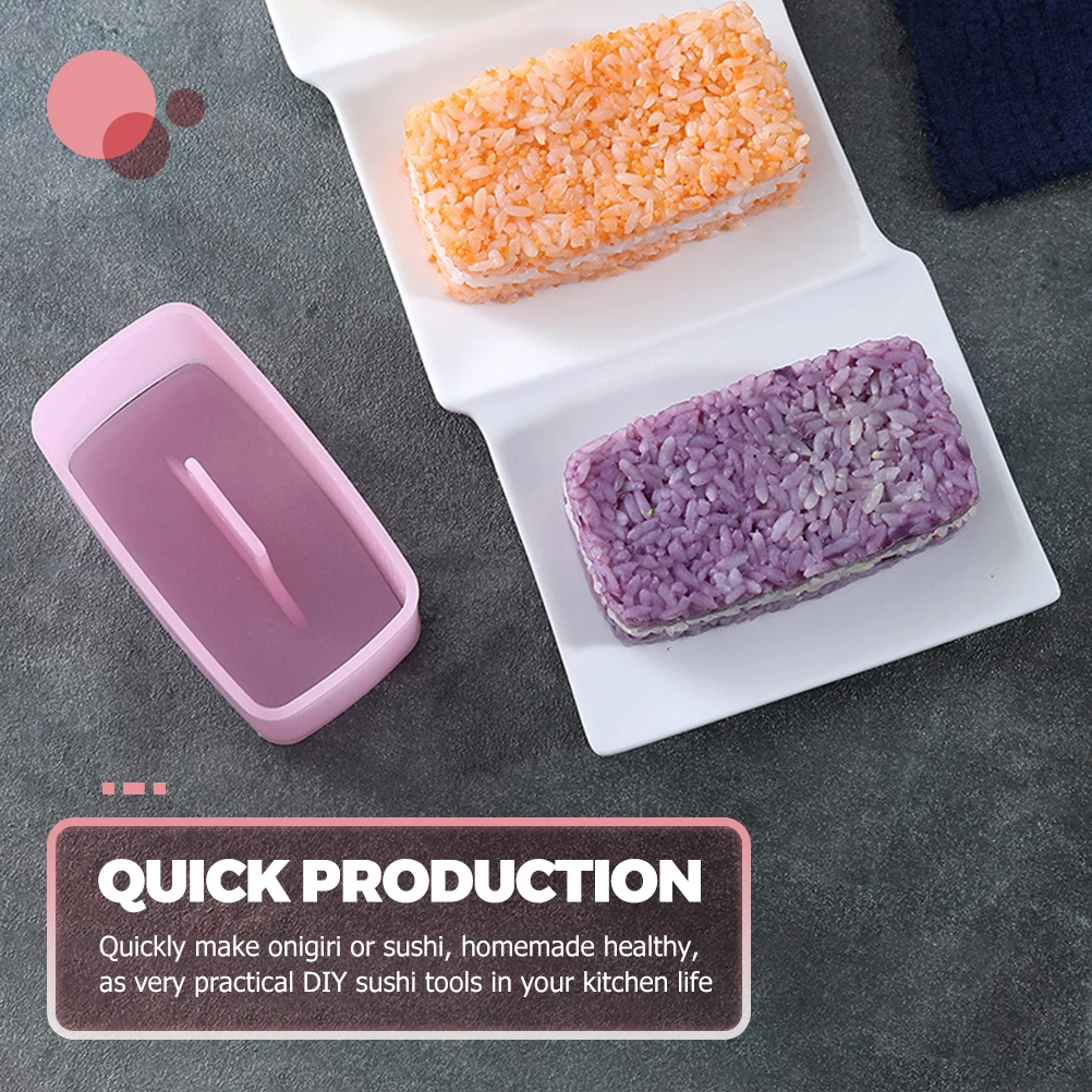 

2 set Rice Ball Mold Onigiri Molds Sushi Maker Tools Easy DIY PP Material Kitchen Utensils Set Triangle Cake