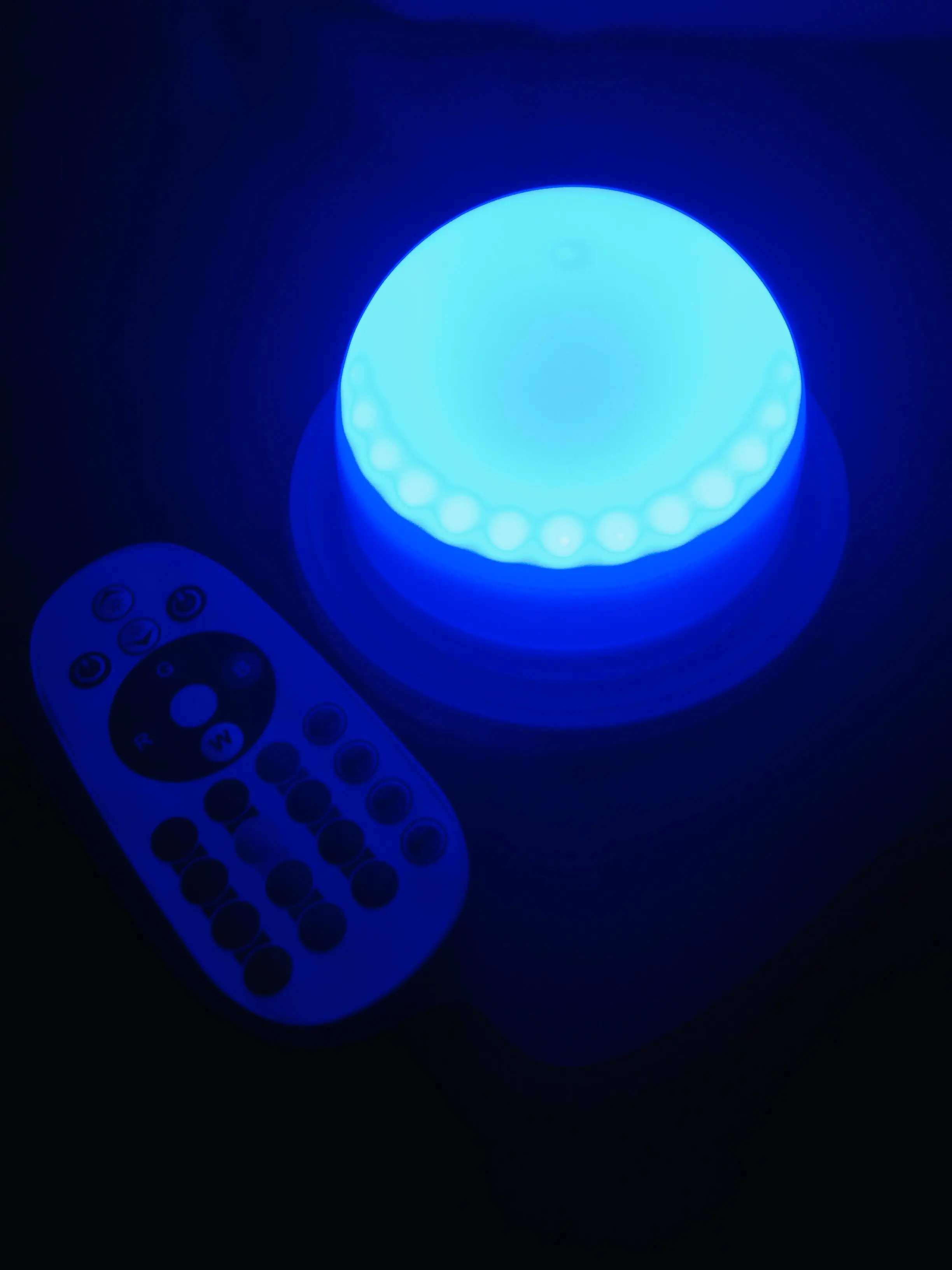 Módulo de led rgbw recarregável com controle remoto sem fio, base de luz de mesa, à prova d'água, casamento, natal, decoração de clube, multicolorido