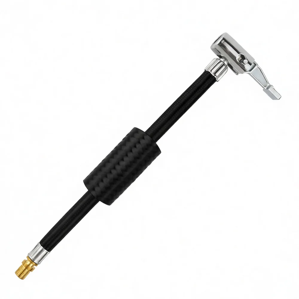 Vehicle Tire Pump Extension Adapter For JIGONG Spiral Air Hose Flexible Alloy Rubber Connector Automotive Inflator