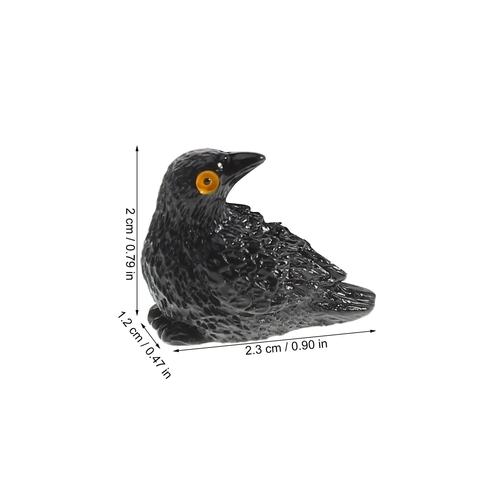 30Pcs Black Halloween Resin Crow Decorations Gothic Mini Raven Statues Halloween Party Decor Tabletop Small Crow Accent