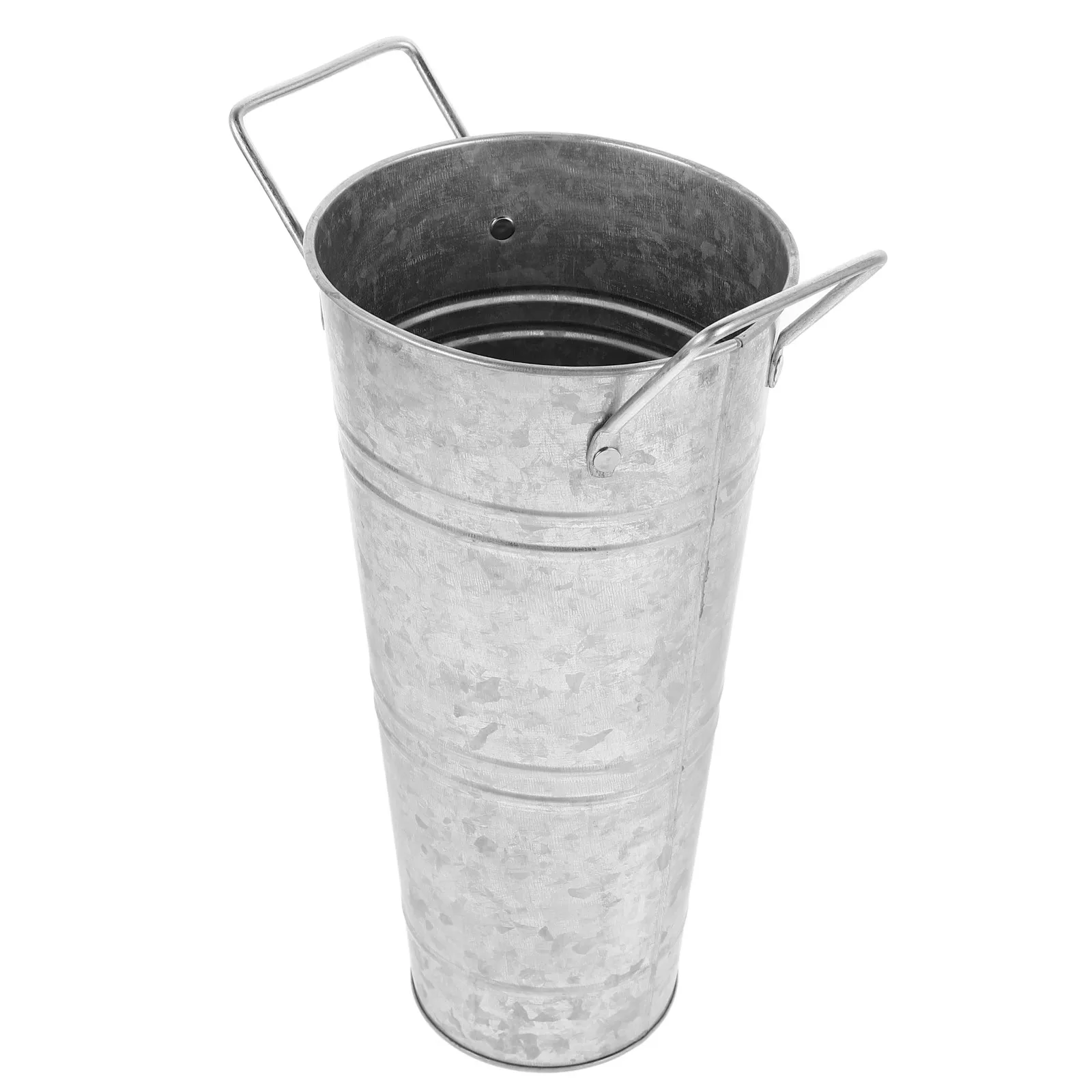 1Pcs Simulated Flower Bucket Premium Iron Sheet Retro Decorative Vase for Artistic Flower Arranging Ware Home Interior
