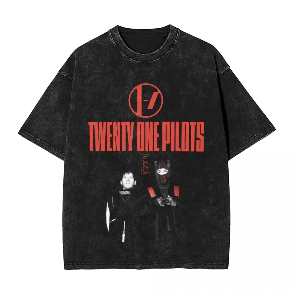 

Футболка с принтом стираного горячего тиснения Twenty One Pilots для женщин и мужчин, унисекс, хлопковая футболка в стиле Харадзюку, футболки с короткими рукавами