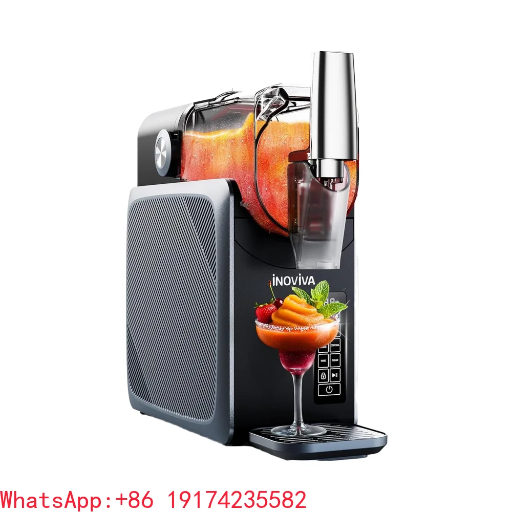 New Portable 2L Home Slush Machine for Frozen Milkshakes Ice Cream Self-Cleaning with 5 Preset Programs No Ice Required