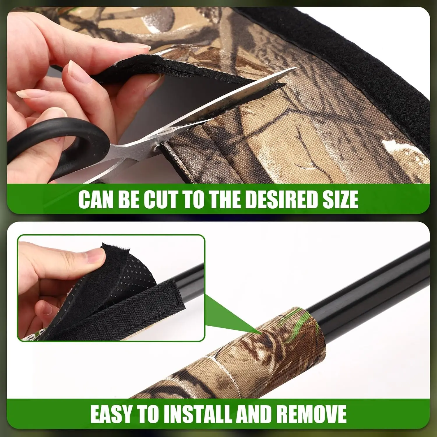 Camouflage Tree Stand Rail Pads Non Slip Armrest Cover Hunting Tripod Shooting Rail Pad Climbing Stand Outdoor Deer Hunting Gear
