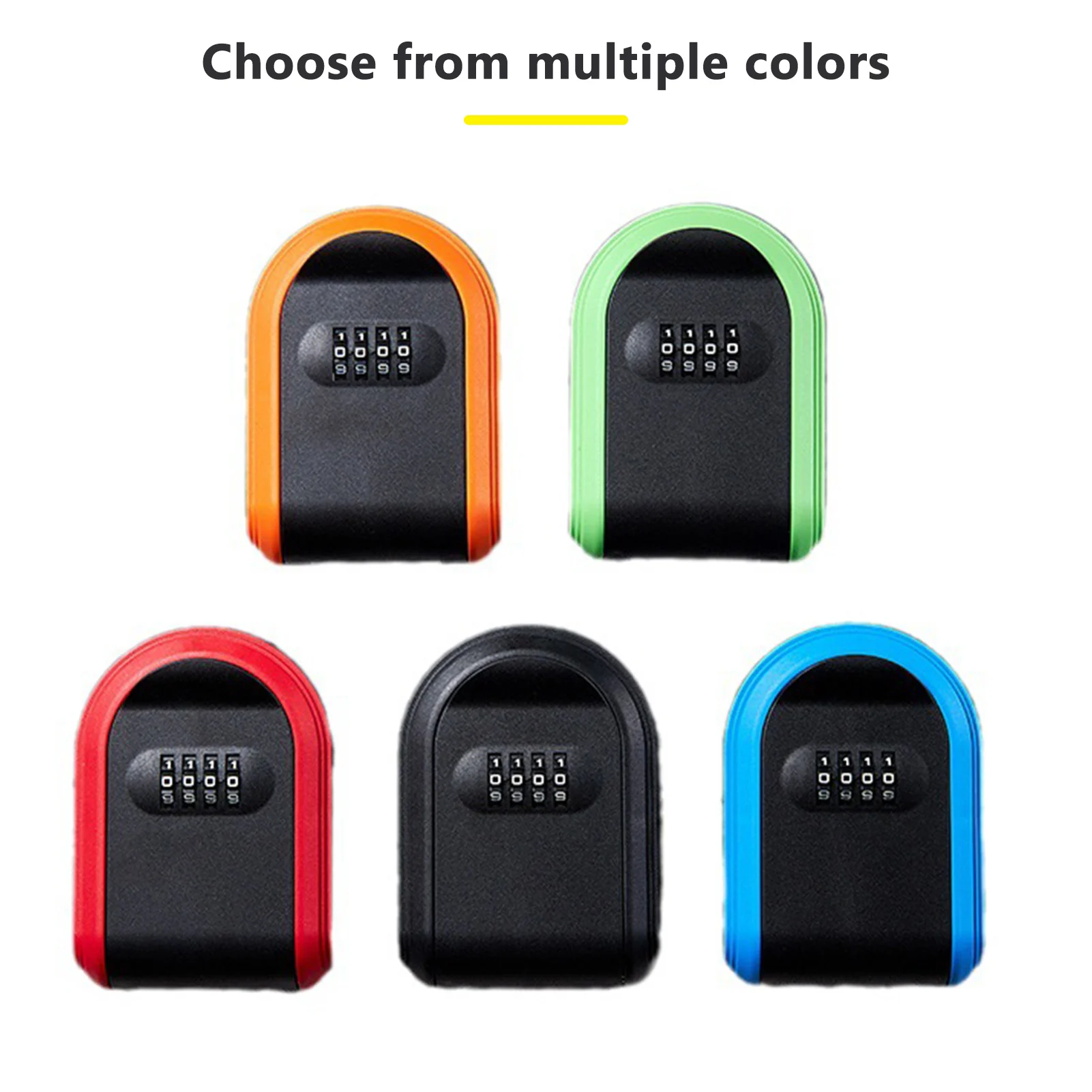 Imagem -04 - Waterproof Wall Mount Key Lockbox Plastic Porta Key Storage Password Box para Garagens