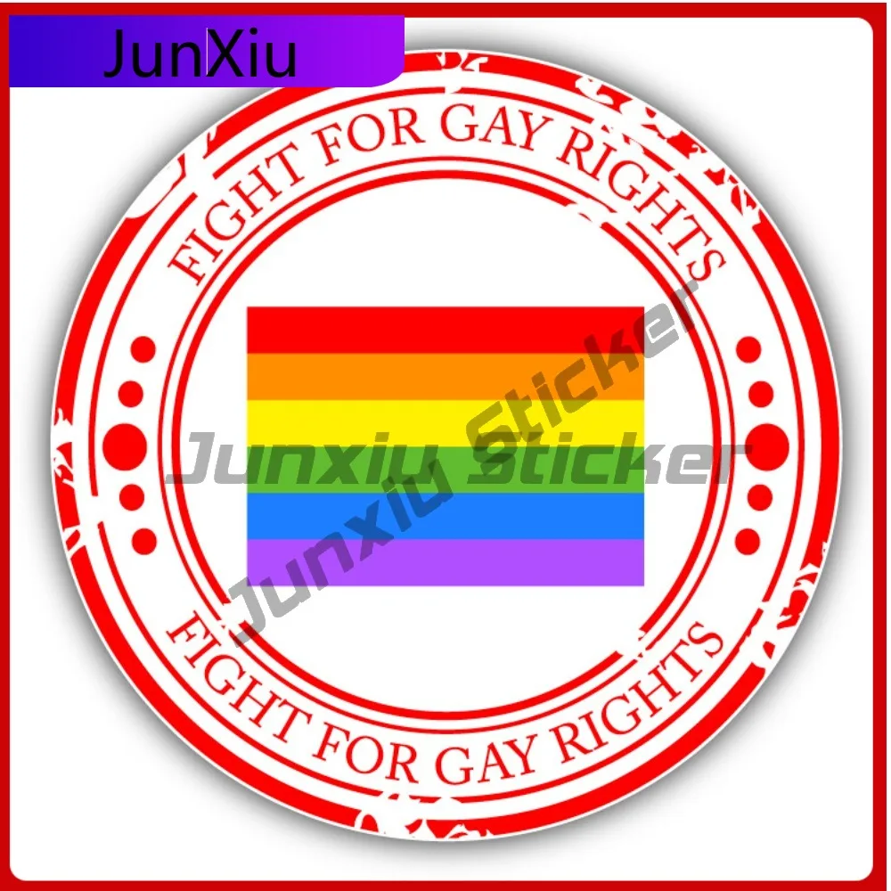 

Lgbt Gay Pride Rainbow Flag Creative Sticker Stamp Car Decal Bumper Stickers Funny Style Motorcycle Use Waterproof Vinyl Deca