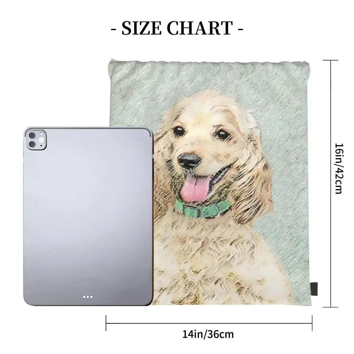 Рюкзаки Cocker Spaniel Buff, повседневные сумки на шнурке, карманная сумка для хранения на шнурке, сумки для книг для мужчин и женщин, школьные