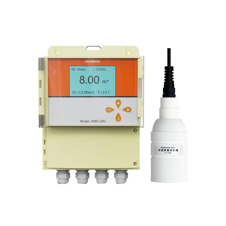 Mud Water Sludge Interface Meter Online Ultrasonic Sludge Interface Level Meter for Sewage Treatment