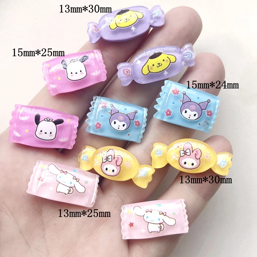 Sanrio Candy Resin Flat Back Decoration Scrapbook diy Jewelry Charm Hairpin Decoration Holiday Party decoration 10pcs/lot