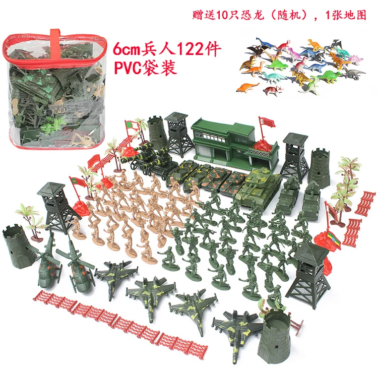 Military Plastic Soldiers Model Set Figure Toy Army Men Figures Accessories Kit Decor Play Set Children Education Toys