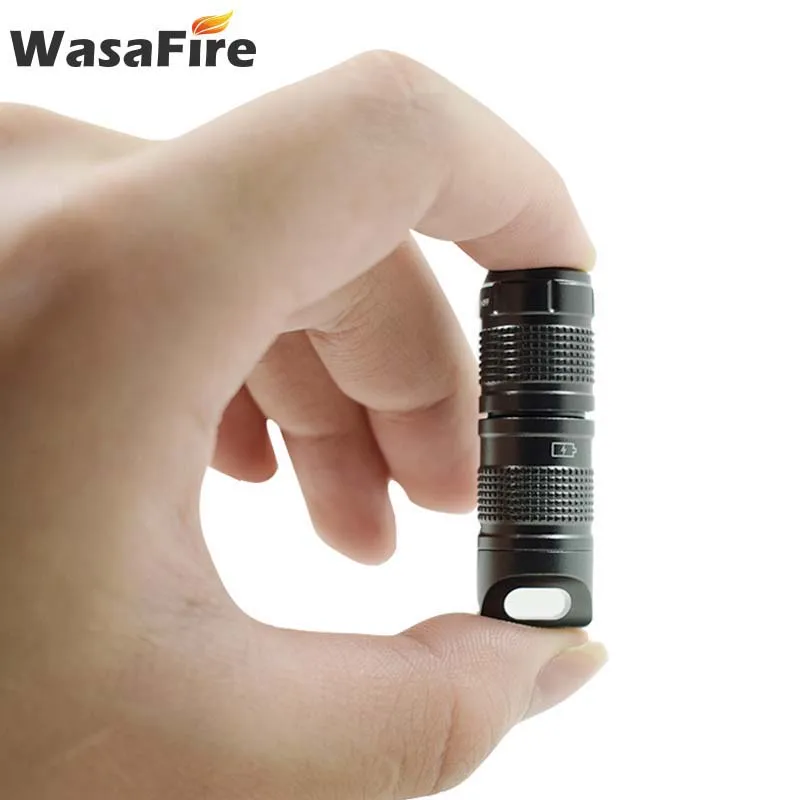 Ultra Bright Mini Keychain Flashlights Aluminum Alloy Small Lantern White Light Rechargeable Waterproof Pocket Torch for Camping