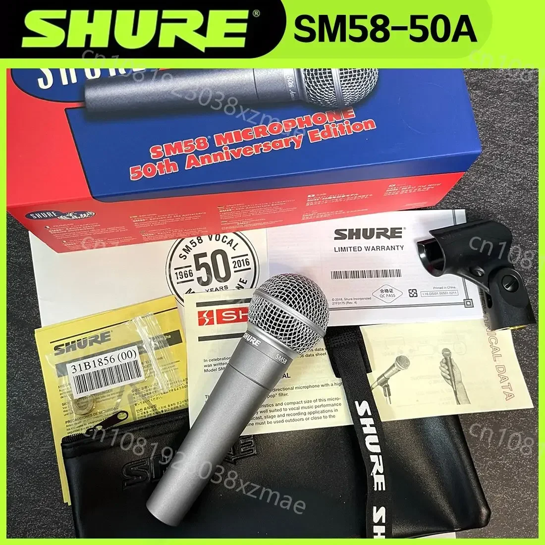 3PCS SHURE SM58-50A Microfono cardioide Canto da palco Microfono professionale cablato Shure Karaoke BBOX Registrazione Microfono vocale