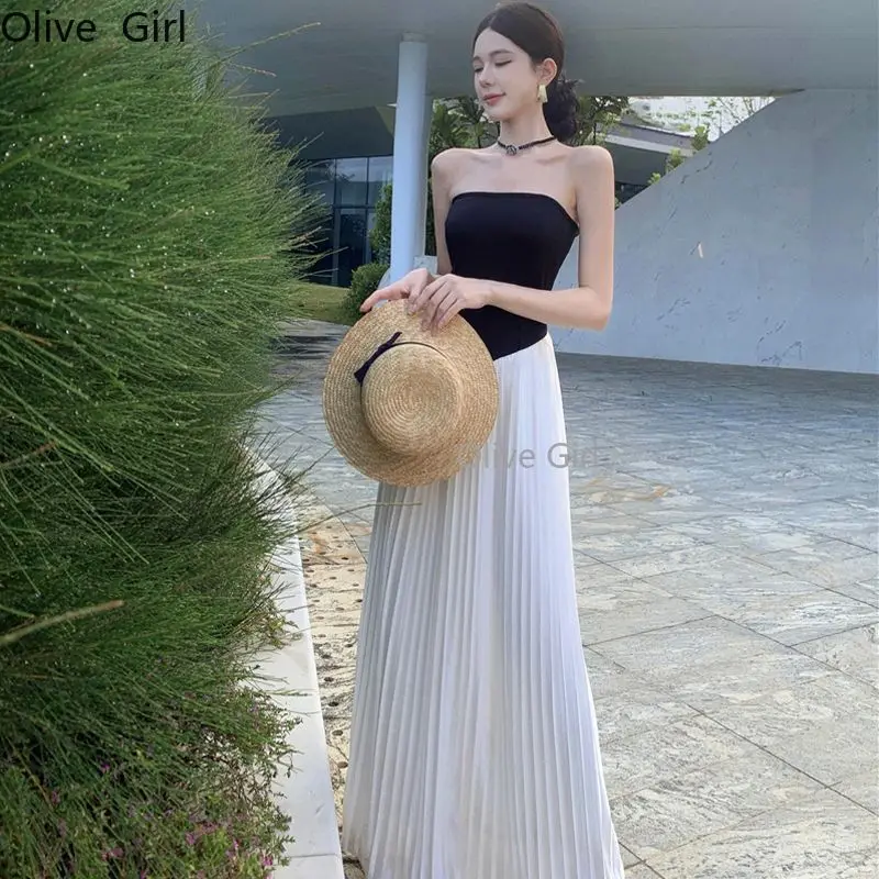 หนึ่งไหล่เซ็กซี่ชุดผู้หญิง Beach Party ฤดูใบไม้ผลิฤดูร้อนหรูหราชุดกระโปรงยาวสําหรับสตรี