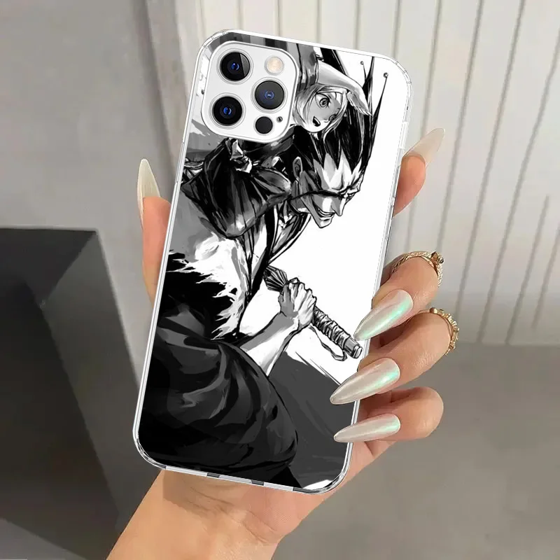 Bleach Zaraki Kenpachi Phone Case for Iphone 16 15 14 13 12 Mini 11 Pro Max X XS XR 7 Plus 8 SE 2020 Soft Funda Print Shell