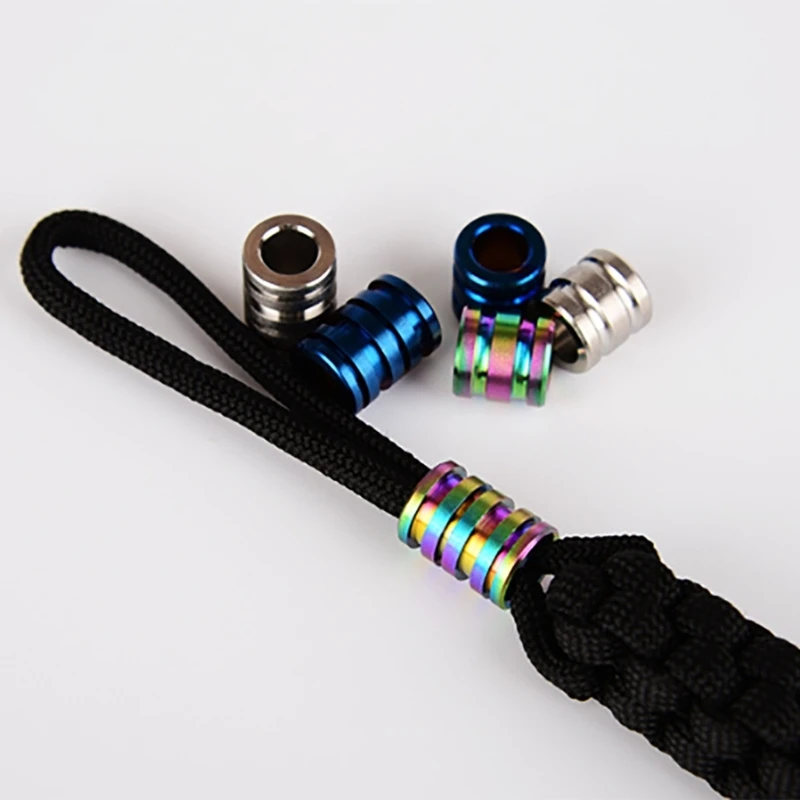 Titaniums Alloys Knife Lanyards Beads Parachutes Cord Beads DIY Paracord Part Dropshipping