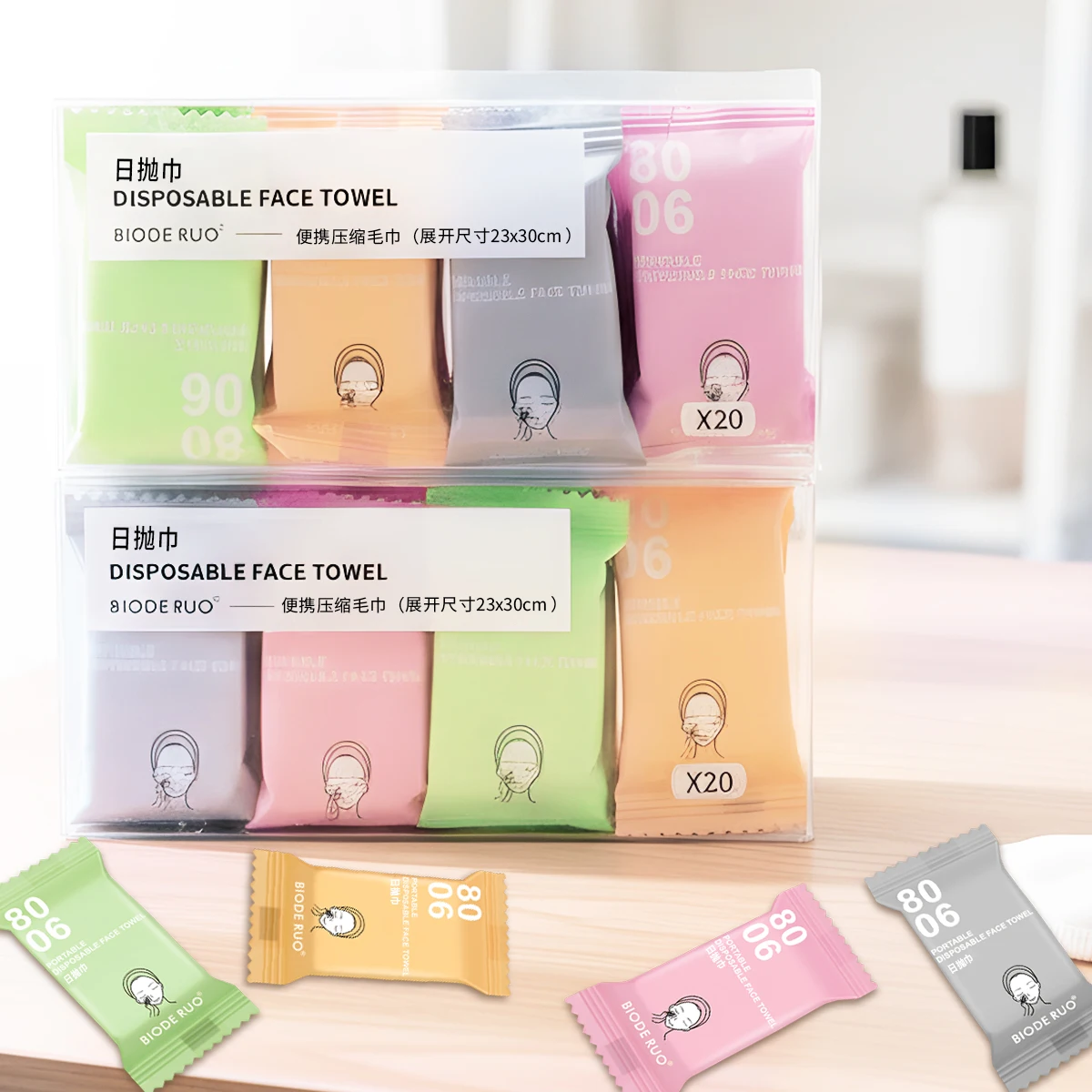 20pcs Portable Compressed Disposable Towel, Thick Compressed Disposable Towel, Very Suitable for Travel and Home Use.