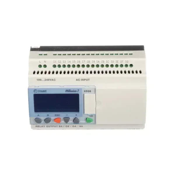 

Bestseller Bestseller Hot In Stock Original New Crouzet 88974163 Controller PLC Sup-V 100-240VAC 16 Digital In 10 Relay Out Pan
