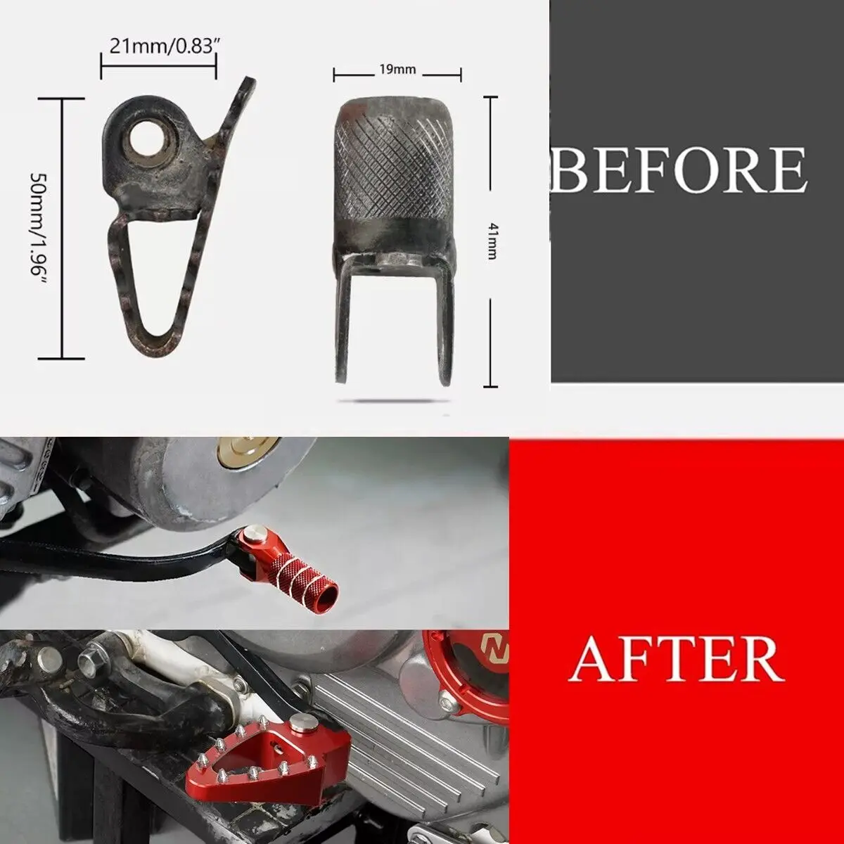 XR 650 L Gear Shift Lever Shifter Peg Step Plate Foot Brake Lever Pedal For Honda XR650L 1993-2024