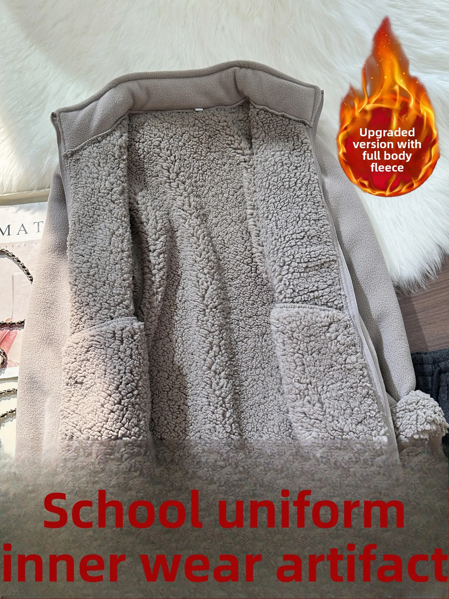 

Утепленная флисовая толстовка для мальчиков: теплая, ветрозащитная, молодежная, модная, с длинным рукавом, на пуговицах, однотонная