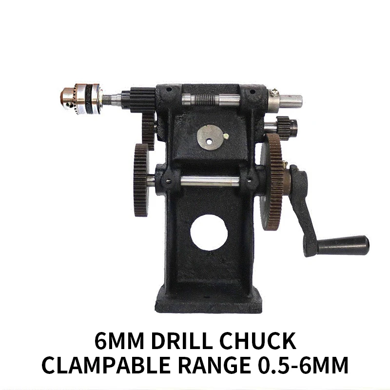 Manual Dental Trimmer & Tapping Machine, Hand-Cranked Lathe Threading Tool for Dental Lab