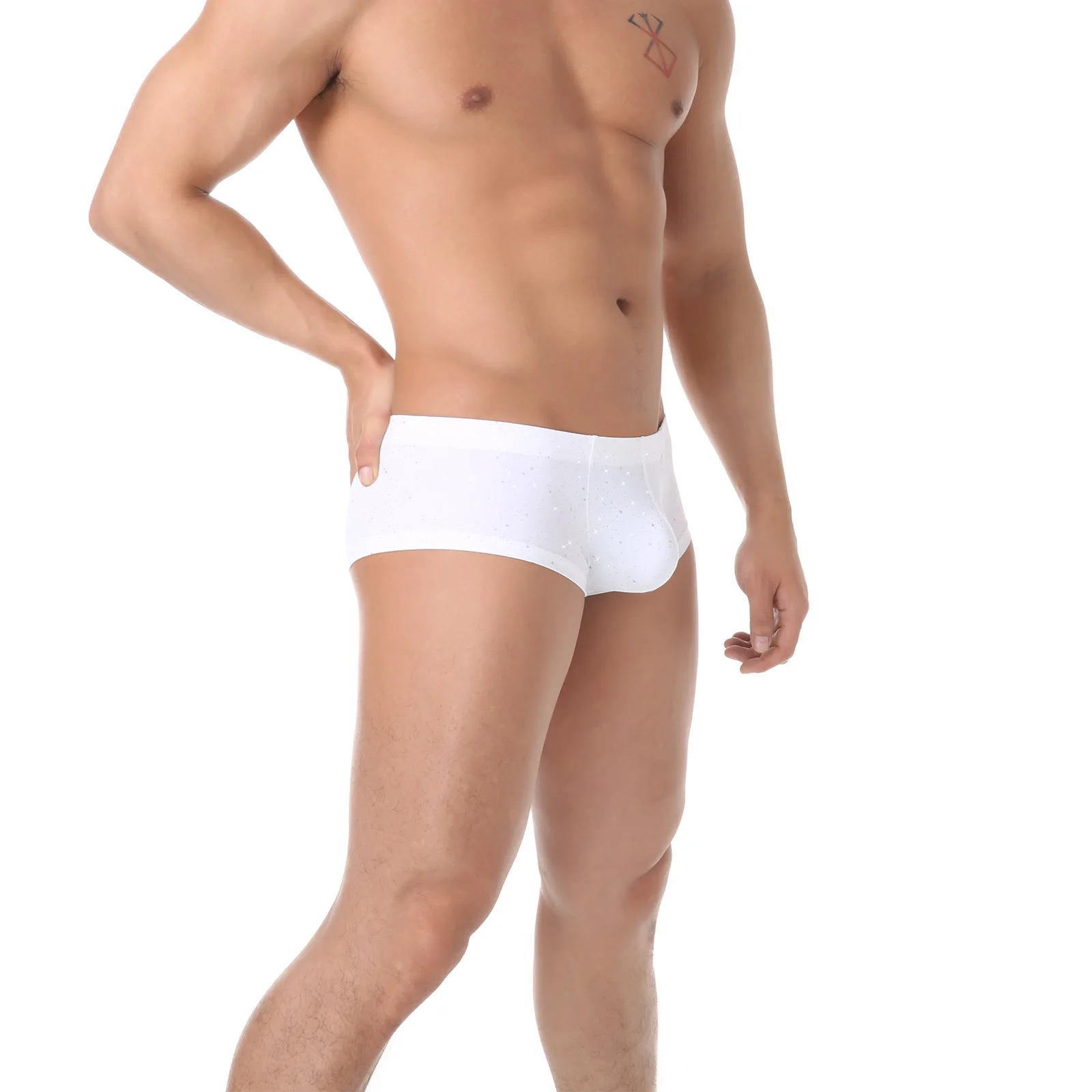 Novelty Sexy Men's Underwear Panties Boxers Shorts Mens Sequin Bulge Pouch BoxerShorts Underpants Plus Size