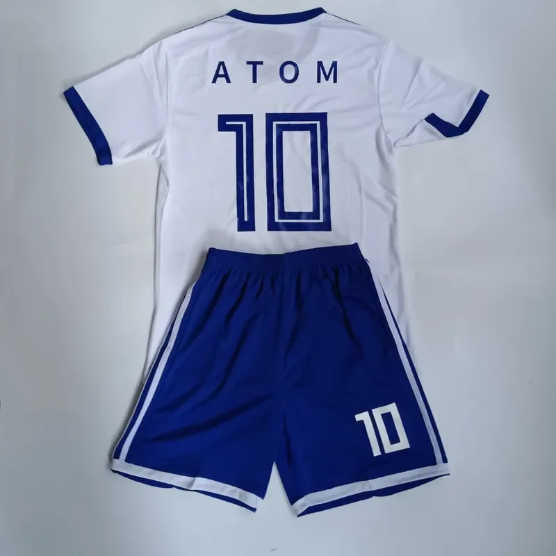 Captain Tsubasa Nankatsu Spanish Football Club No.10 Oliver Atom Cosplay Print White Top Jersey & Shorts