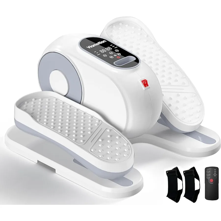 Máquina elíptica debajo del escritorio, ejercitador de piernas como se ve en la televisión mientras sentarse para personas mayores con Control remoto, Pedal silencioso portátil Exe