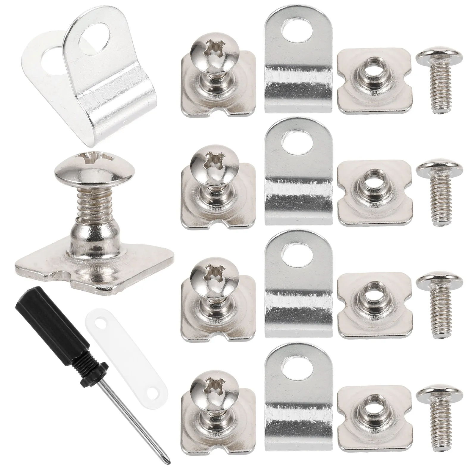 1Set Hockey Repair Accessory Fastener Kit Stainless Steel Aluminum Plastic Screws Clips for Baseball Softball Ice Field