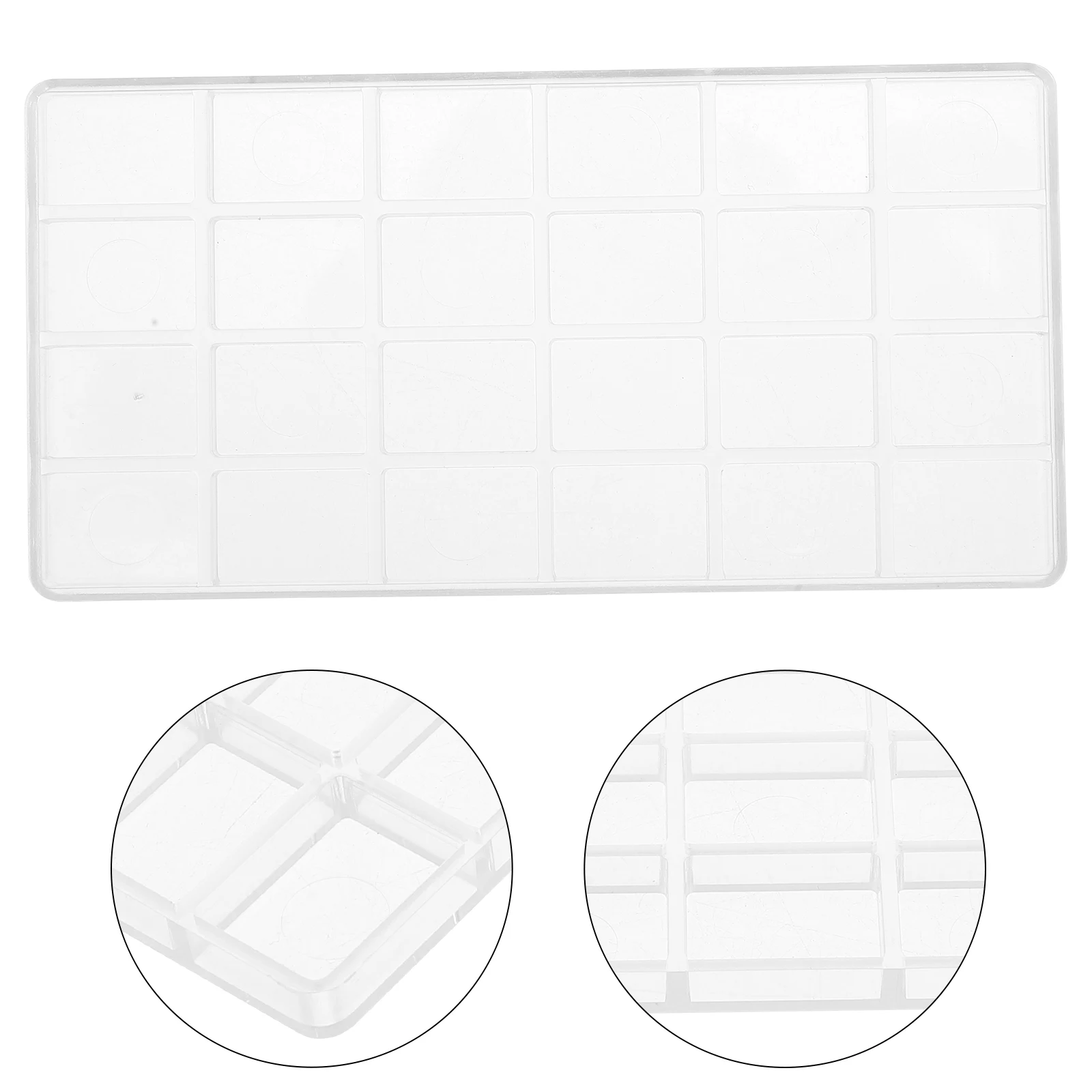 

Portable Plastic 24 Compartment Travel-Friendly Mixing Spill-Proof Color Organizer For Artists Pigment Storage Box Tray Palette