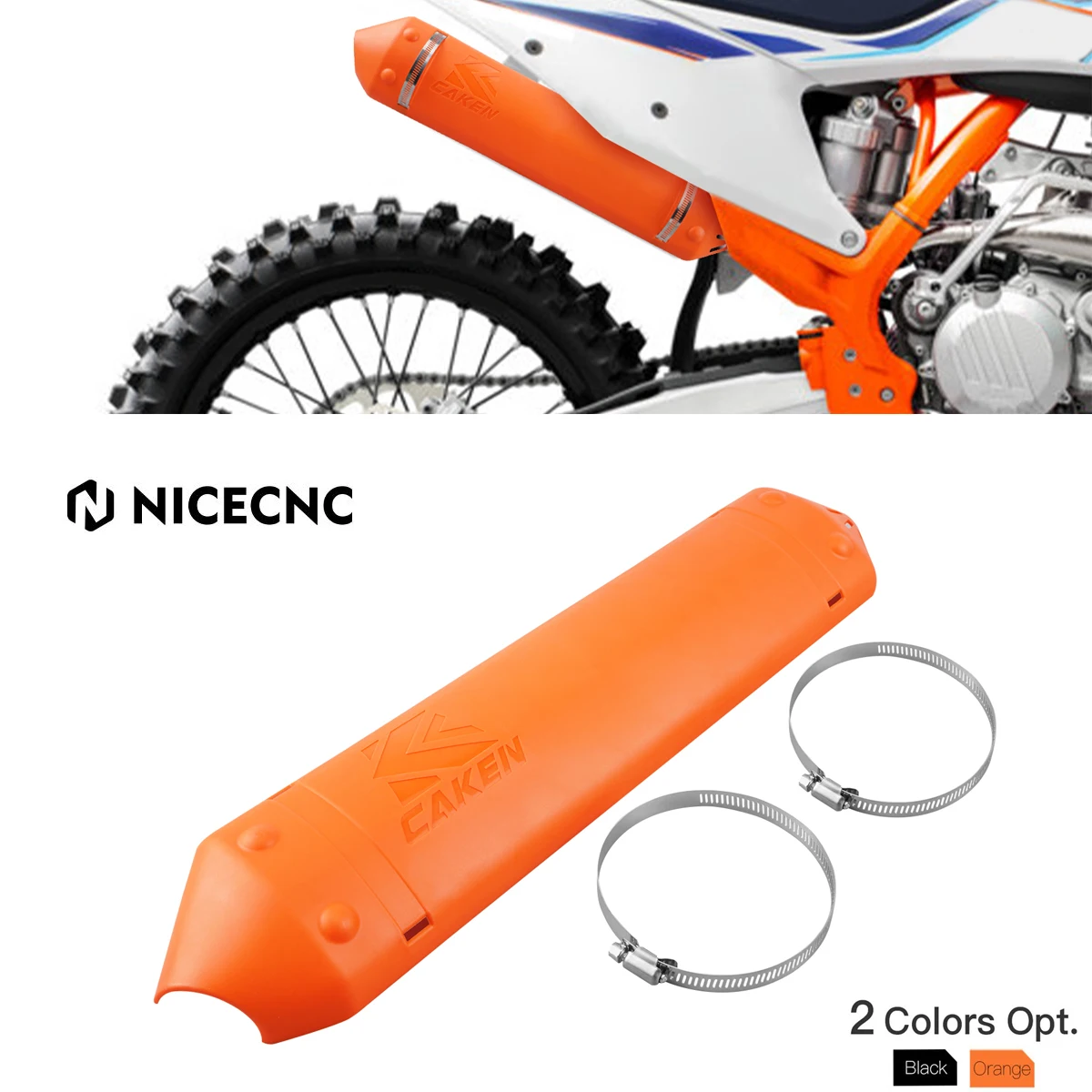 

NiceCNC Exhaust Tail Pipe Guard For KTM XC XCW TPI 250 300 Erzbergrodeo 2020 2021 2022 2023 Heat Shield Muffler Protector Cover