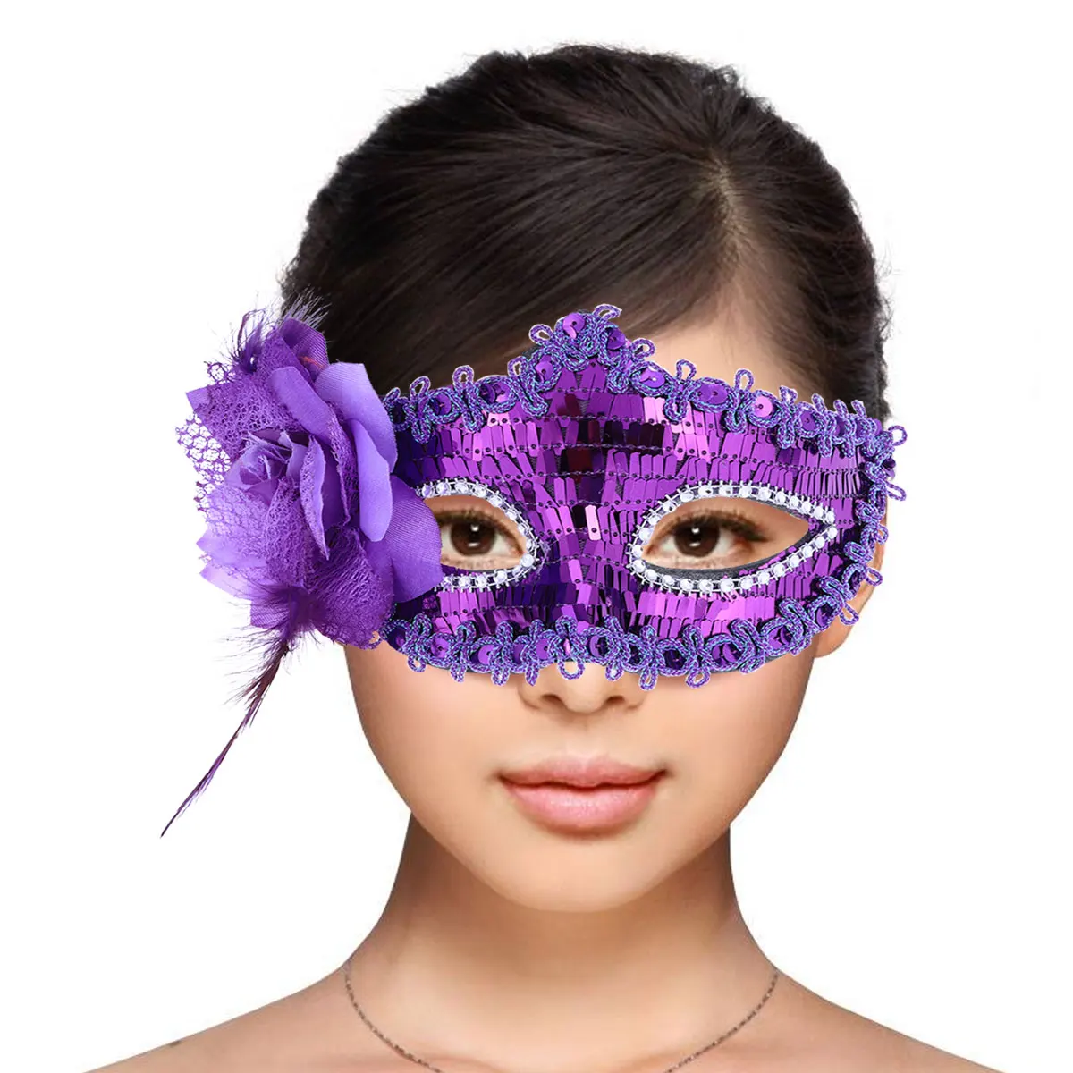 

Half Face Mask Masquerade Ball Masks The Halloween Party for Women Miss