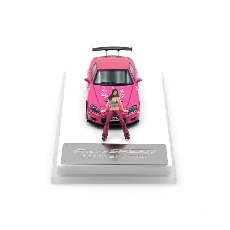 FS متوفر 1:64 S2000 AP1 SUKI PINK Soft Top S2K Diecast Diorama مجموعة نماذج السيارة ألعاب سريعة السرعة