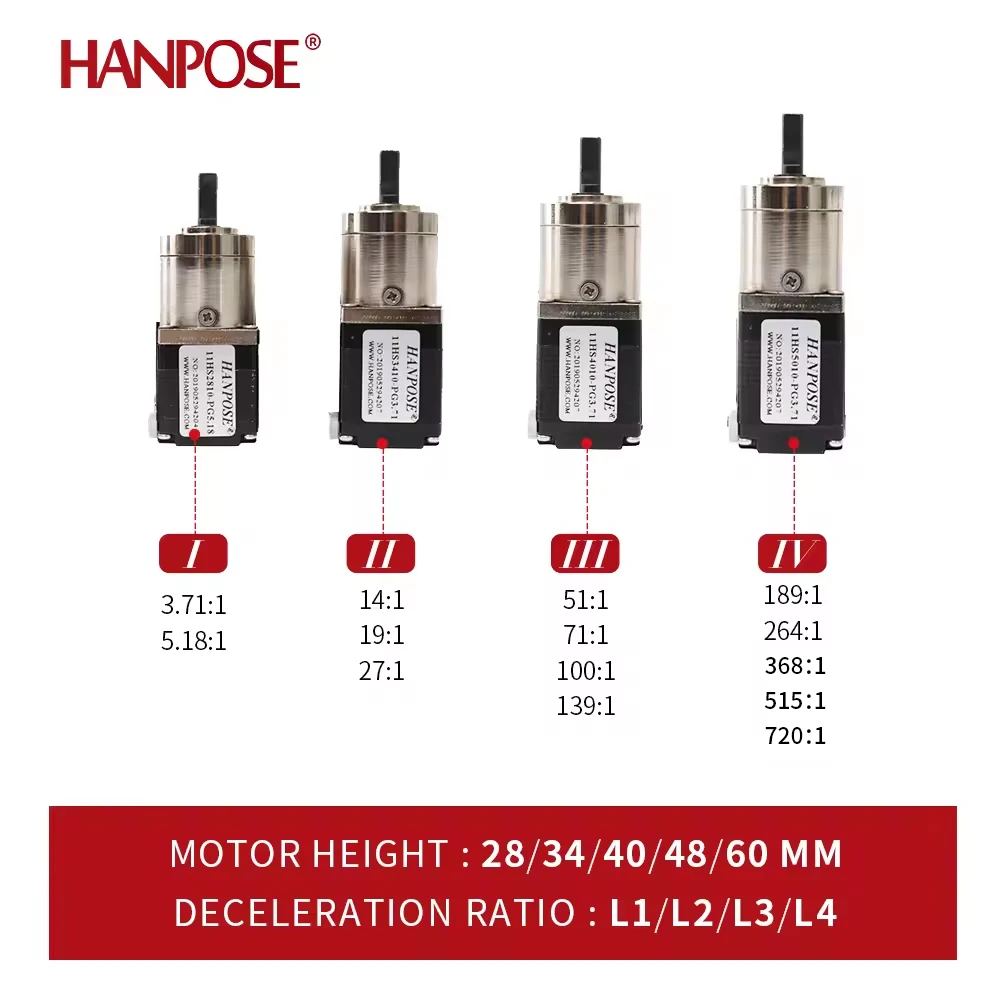 Gear Stepper Motor Ratio 189-1 264-1 5PCS NEMA11 Stepper Motor 28 Motor 11HS4010-PG Stepper Motor NEMA 11